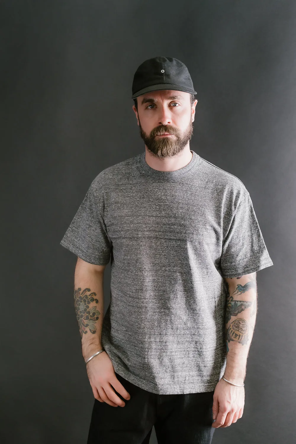 IHT-1610L-GRY - 6.5oz Loopwheel Crew Neck T-Shirt with Longer Body - Grey