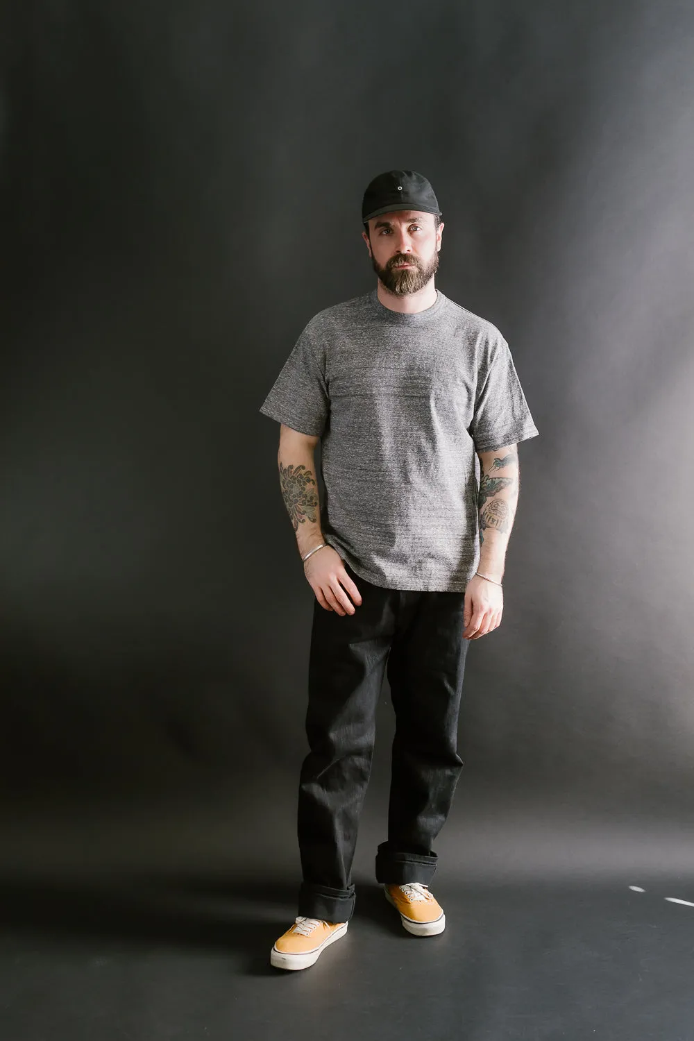 IHT-1610L-GRY - 6.5oz Loopwheel Crew Neck T-Shirt with Longer Body - Grey