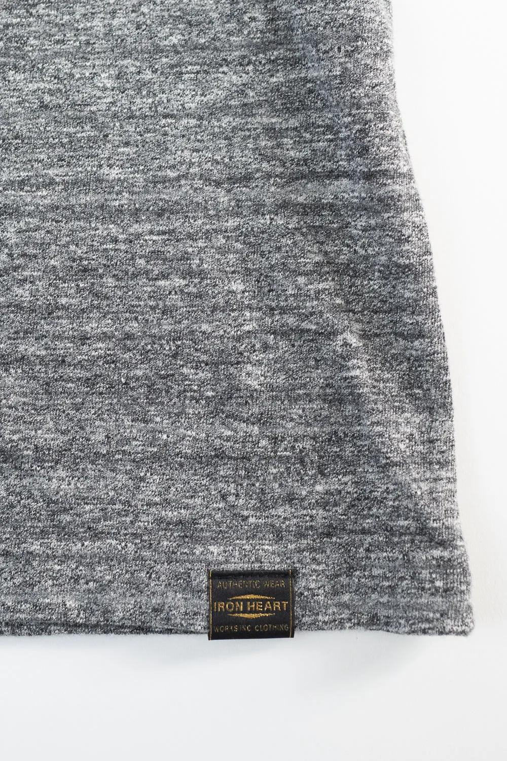 IHT-1610L-GRY - 6.5oz Loopwheel Crew Neck T-Shirt with Longer Body - Grey