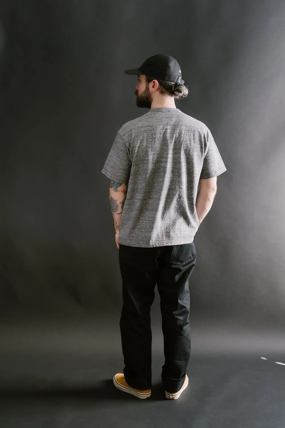 IHT-1610L-GRY - 6.5oz Loopwheel Crew Neck T-Shirt with Longer Body - Grey
