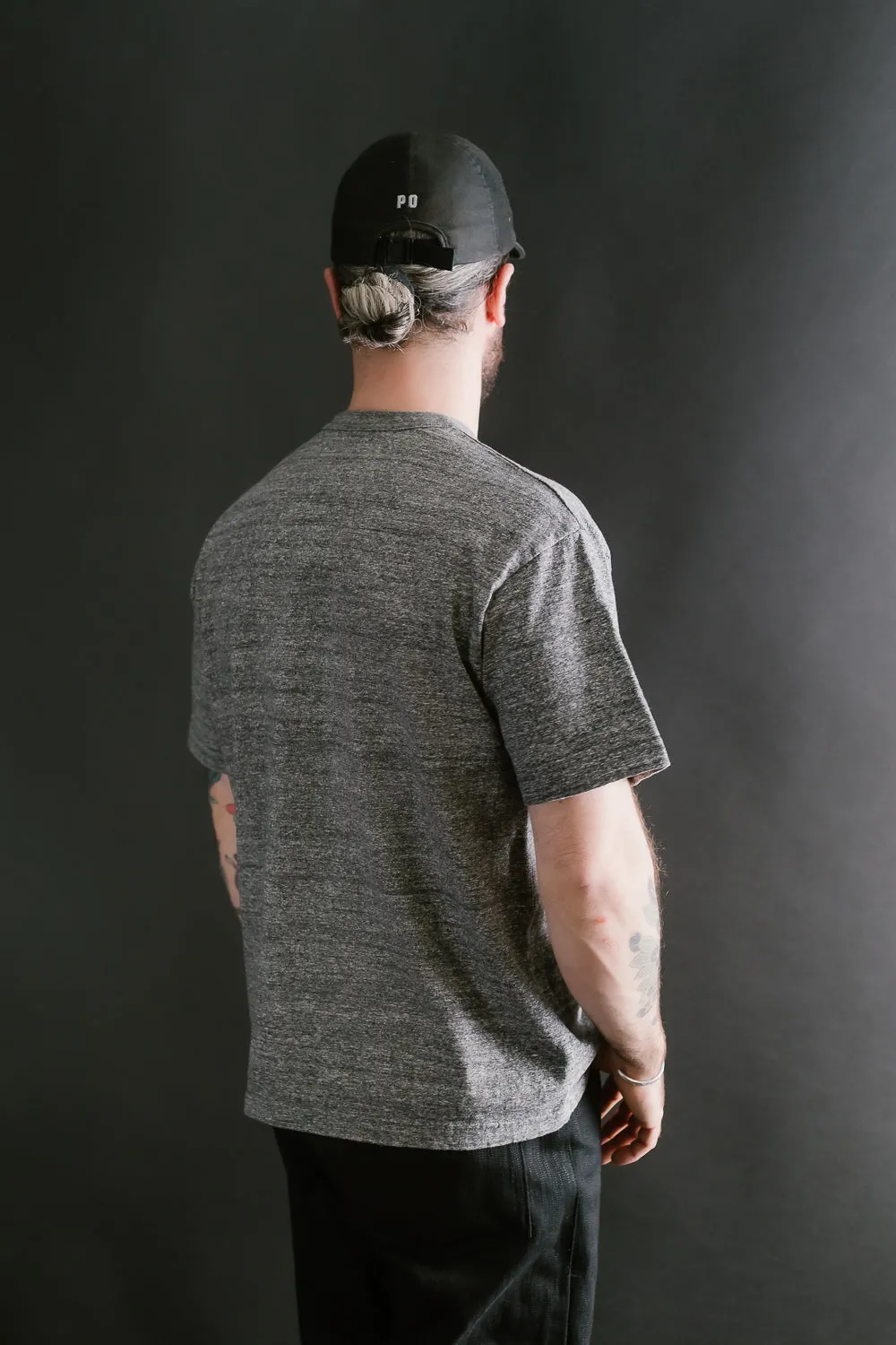 IHT-1610L-GRY - 6.5oz Loopwheel Crew Neck T-Shirt with Longer Body - Grey