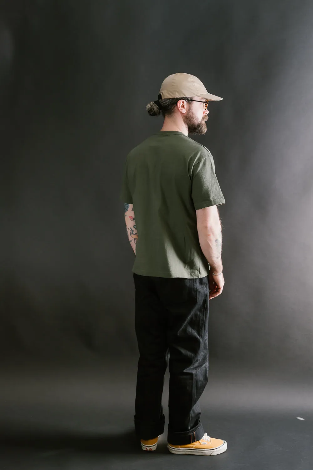 IHT-1610L-OLV - 6.5oz Loopwheel Crew Neck T-Shirt with Longer Body - Olive