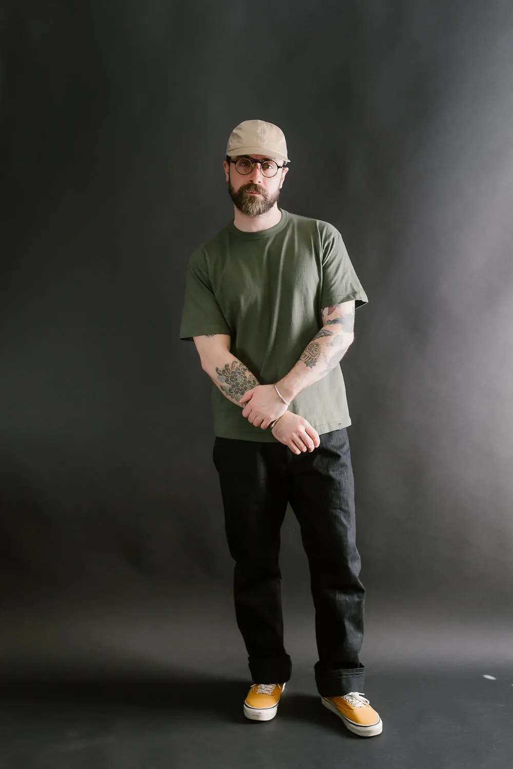 IHT-1610L-OLV - 6.5oz Loopwheel Crew Neck T-Shirt with Longer Body - Olive