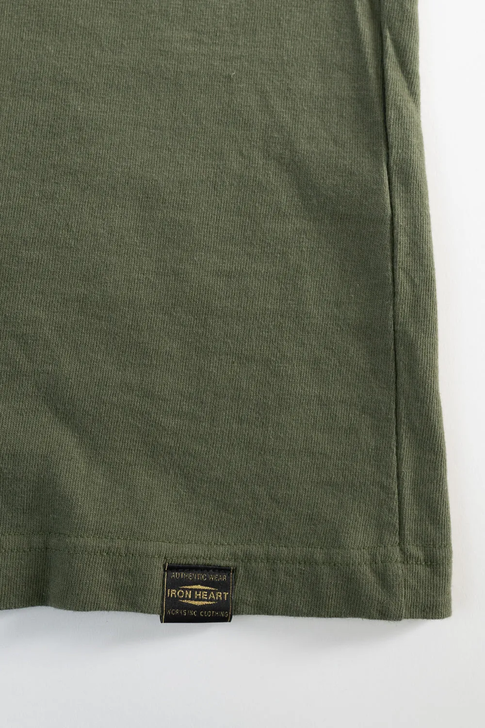 IHT-1610L-OLV - 6.5oz Loopwheel Crew Neck T-Shirt with Longer Body - Olive