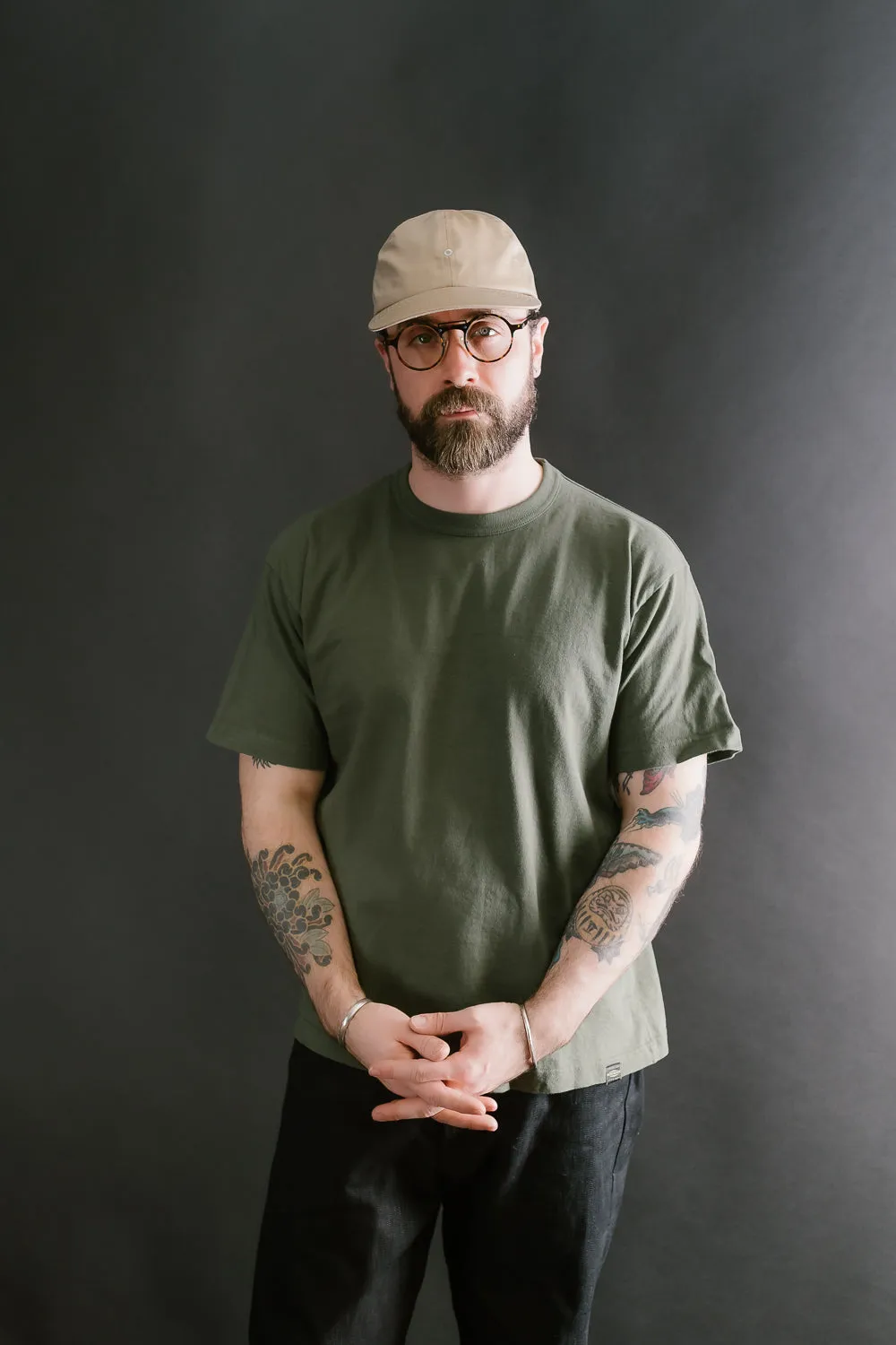 IHT-1610L-OLV - 6.5oz Loopwheel Crew Neck T-Shirt with Longer Body - Olive