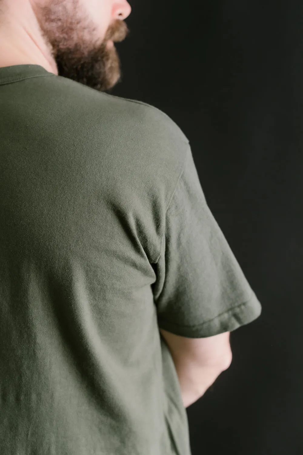IHT-1610L-OLV - 6.5oz Loopwheel Crew Neck T-Shirt with Longer Body - Olive