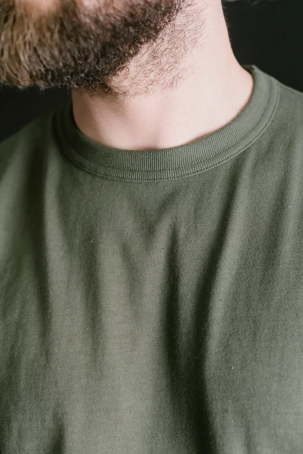 IHT-1610L-OLV - 6.5oz Loopwheel Crew Neck T-Shirt with Longer Body - Olive