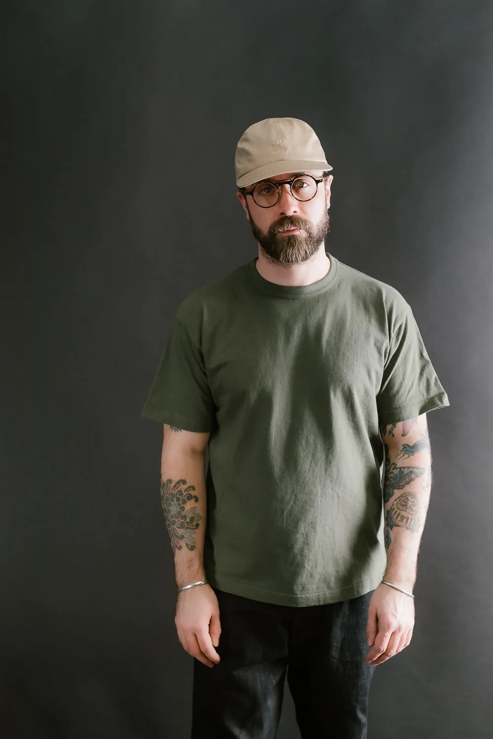 IHT-1610L-OLV - 6.5oz Loopwheel Crew Neck T-Shirt with Longer Body - Olive