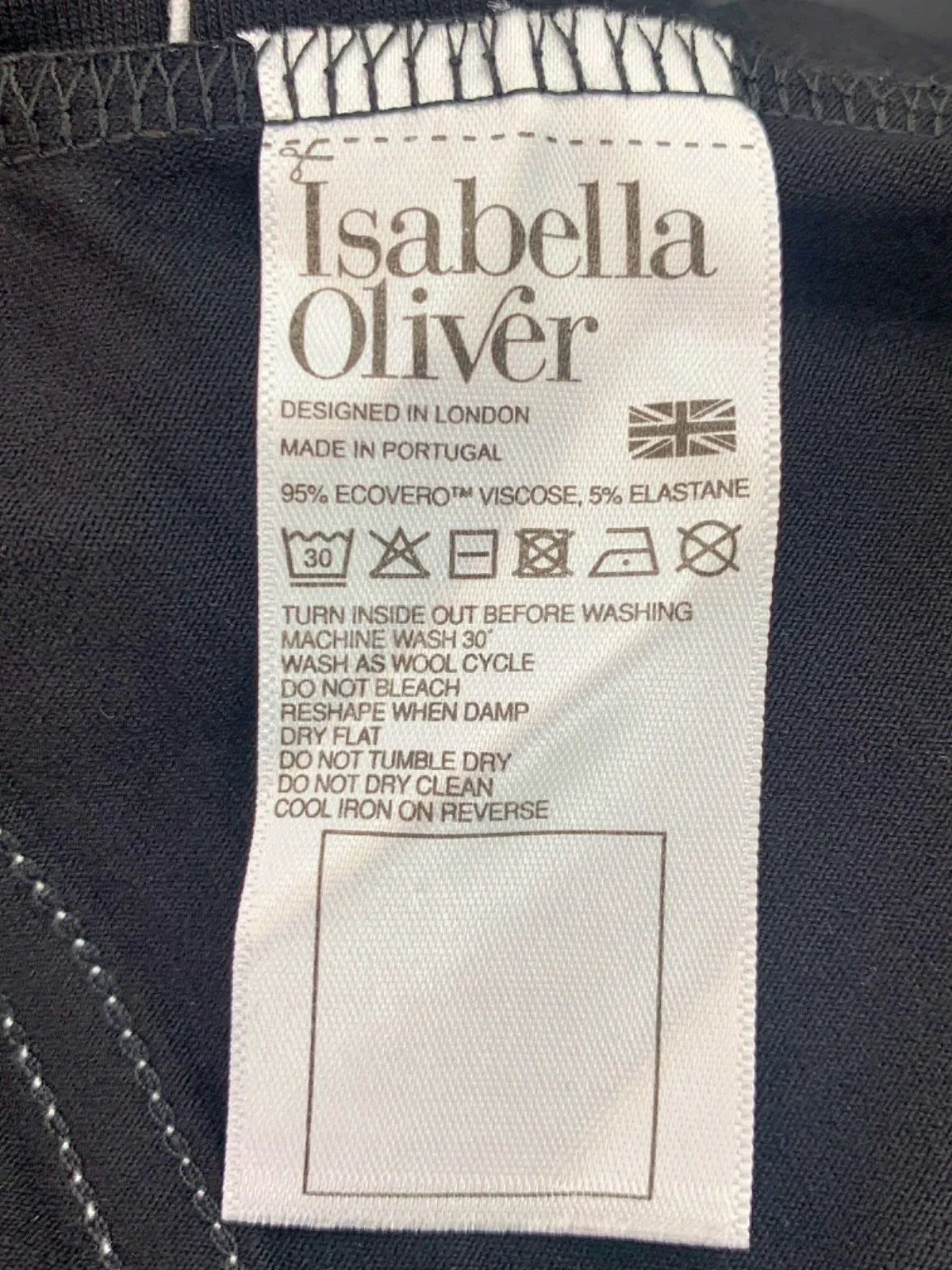 Isabella Oliver Black Willow Ecovero Maternity Leggings UK 8