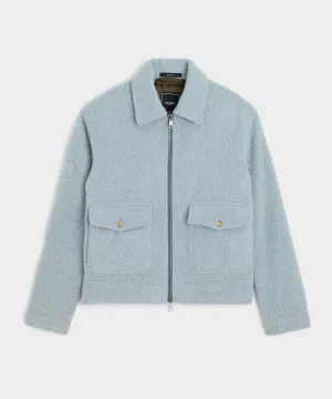 Italian Casentino Driving Jacket in Light Blue