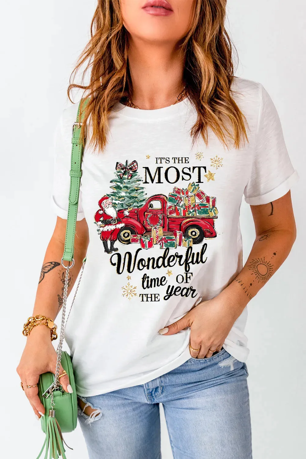 It’s the Most Wonderful Time of the Year Graphic Round Neck Short Sleeve T-Shirt