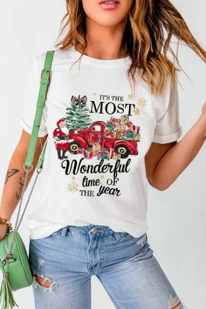 It’s the Most Wonderful Time of the Year Graphic Round Neck Short Sleeve T-Shirt