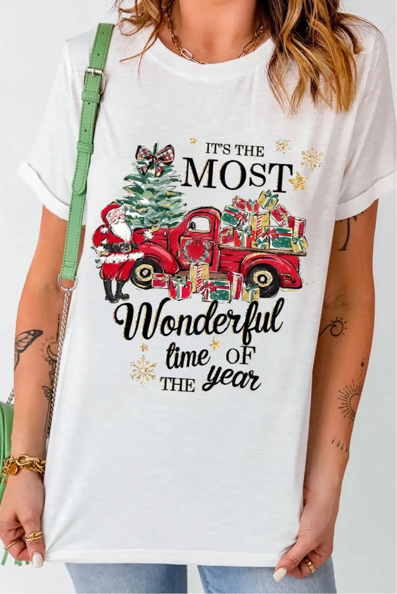 It’s the Most Wonderful Time of the Year Graphic Round Neck Short Sleeve T-Shirt