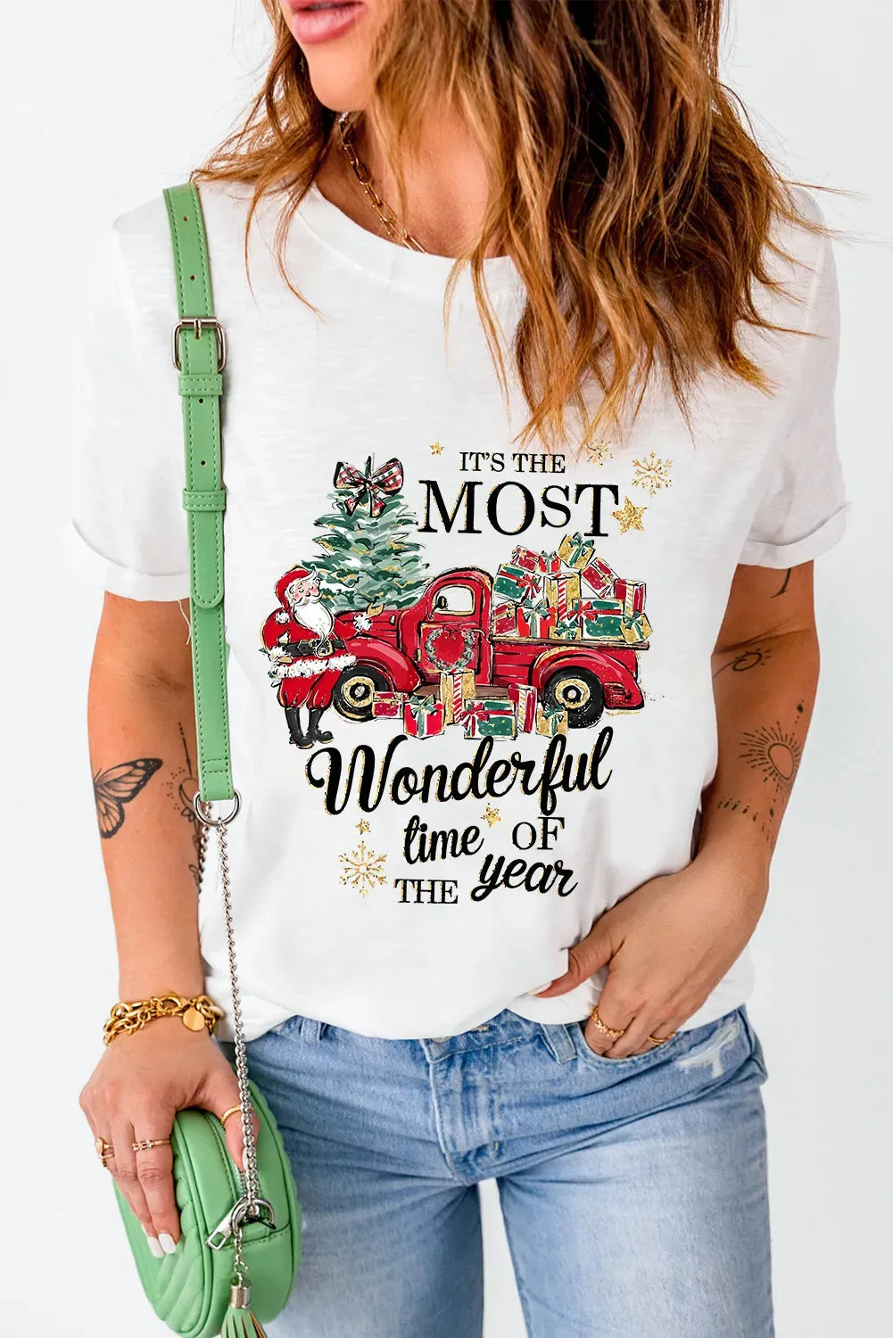 It’s the Most Wonderful Time of the Year Graphic Round Neck Short Sleeve T-Shirt