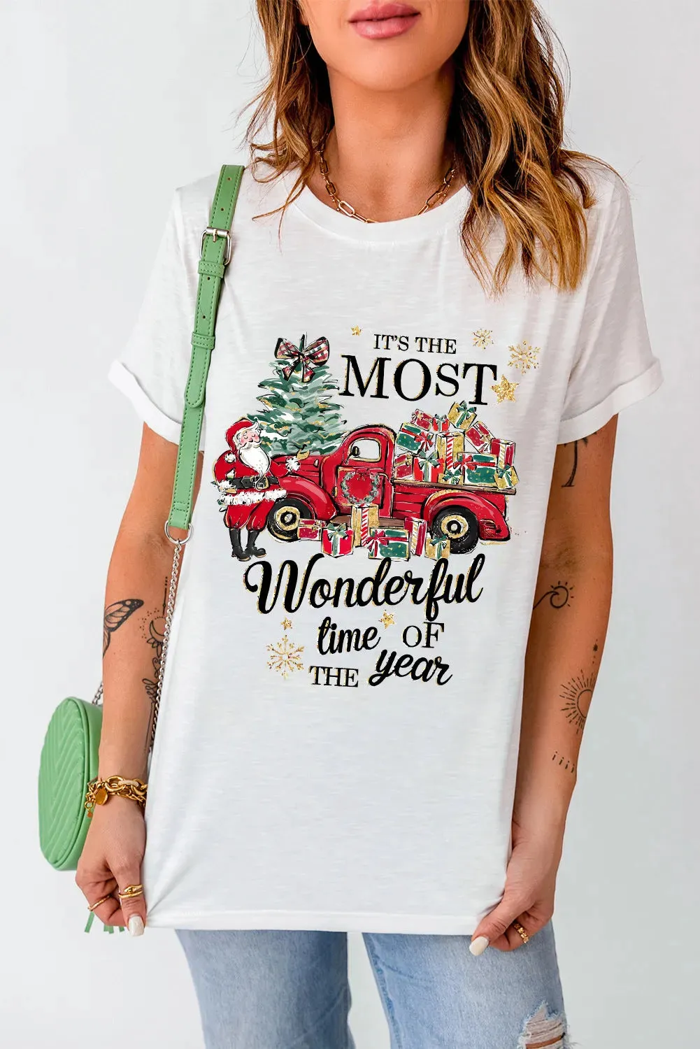 It’s the Most Wonderful Time of the Year Graphic Round Neck Short Sleeve T-Shirt