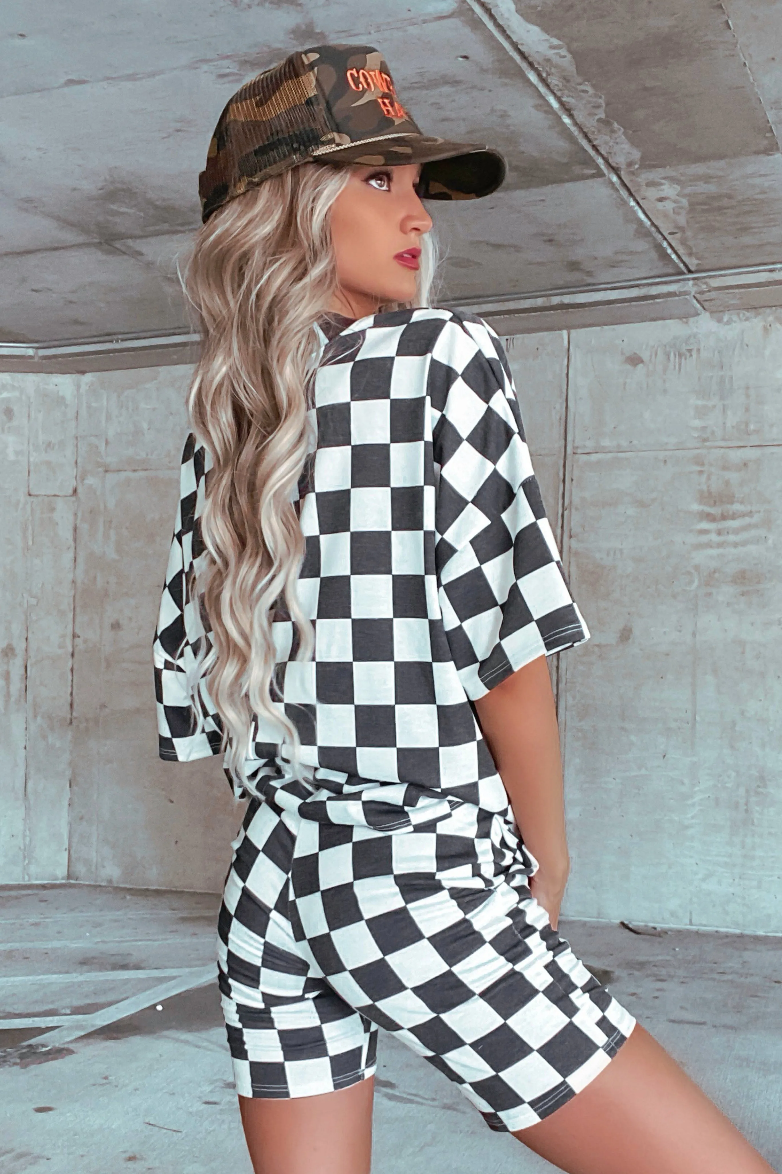 Jade Checkered Shorts Set