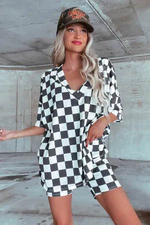 Jade Checkered Shorts Set
