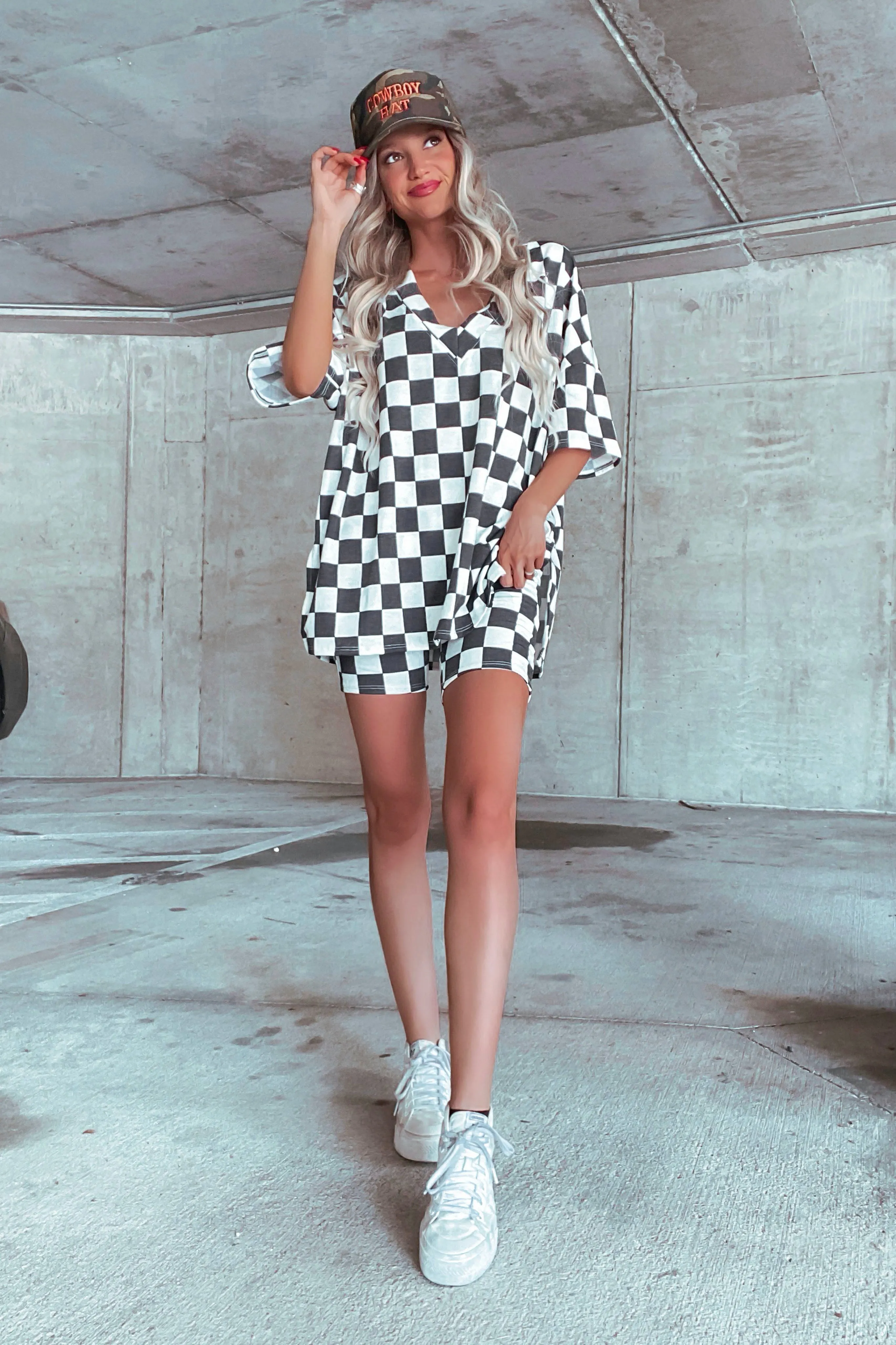 Jade Checkered Shorts Set