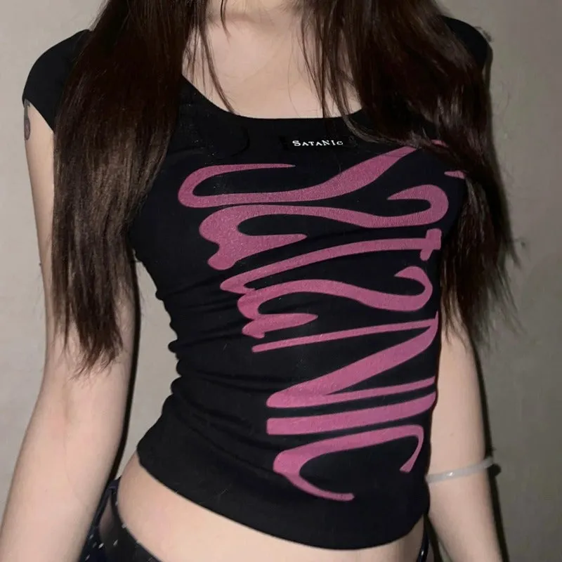 JazzHer Summer Woman Streetwear Spicy Girl Sexy Slim Tops Design Backless Fashion T Shirts Causal Short Sleeve Korean Style Tees Chic