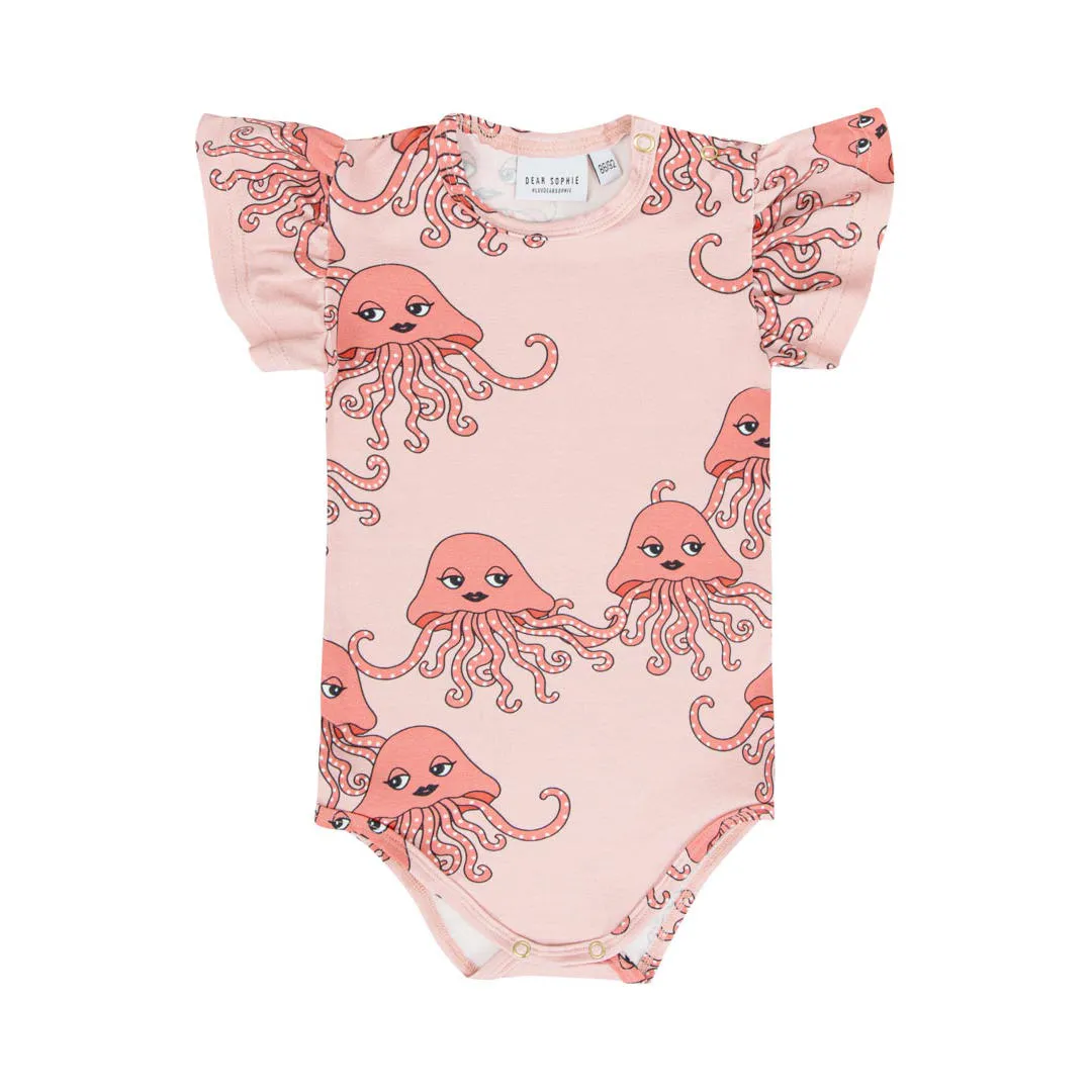 Jellyfish Pink Frill Bodysuit