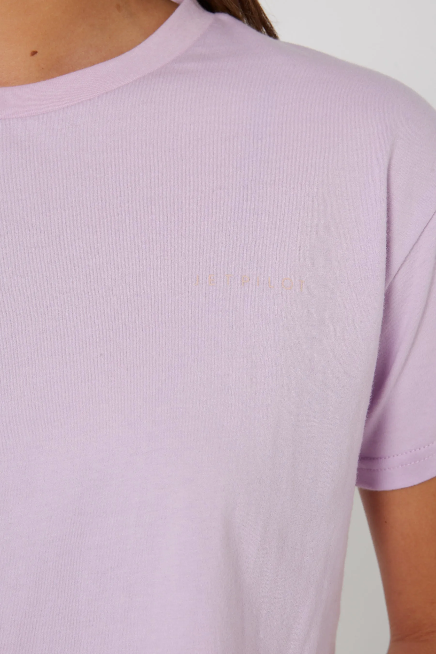 Jetpilot Flora Ladies S/S Crop Tee - Purple