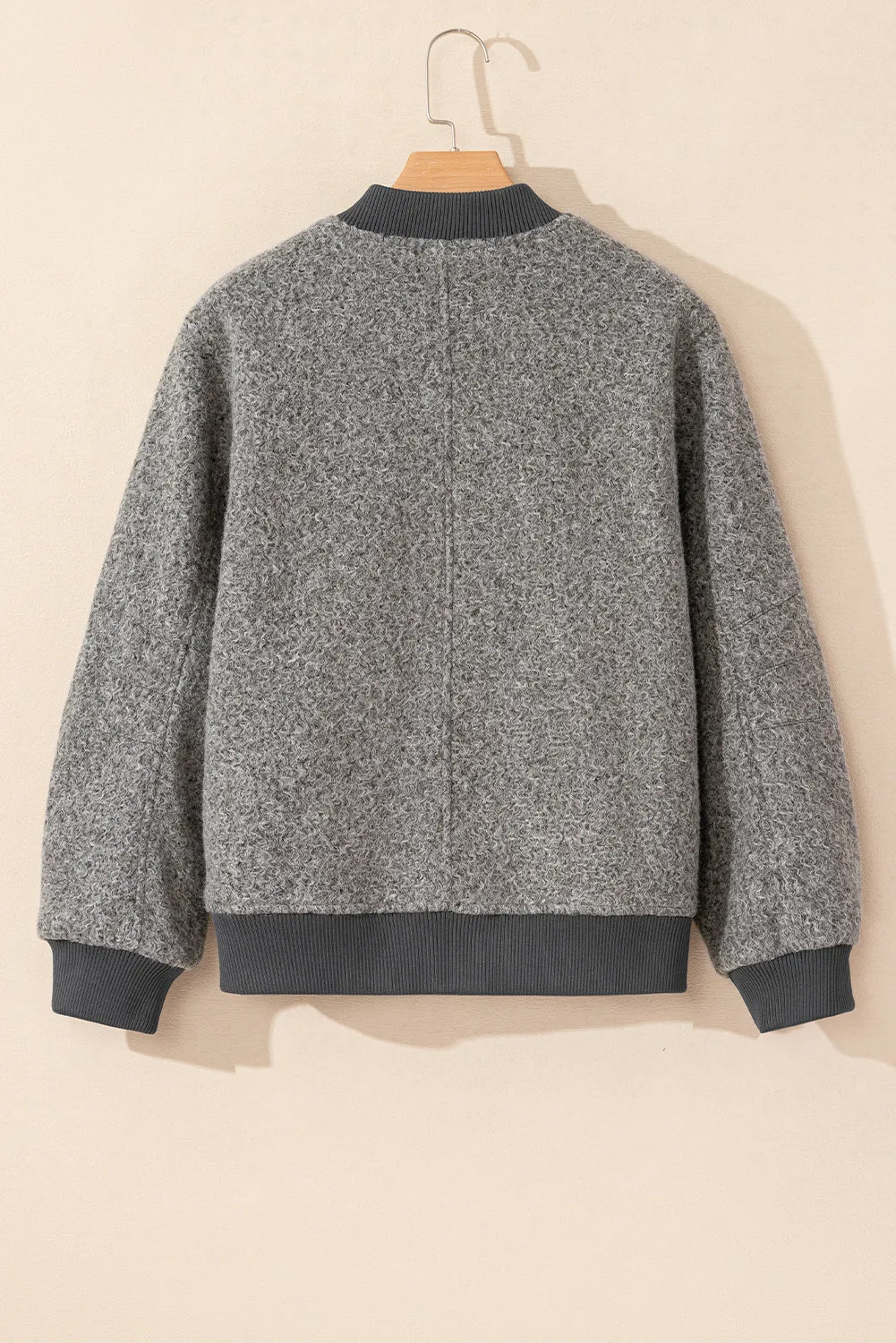 KaleaBoutique Fuzzy Zip Up Pocketed Sleeve Jacket