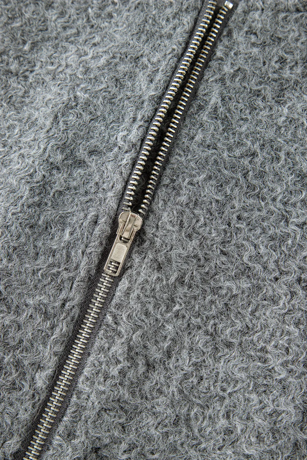 KaleaBoutique Fuzzy Zip Up Pocketed Sleeve Jacket