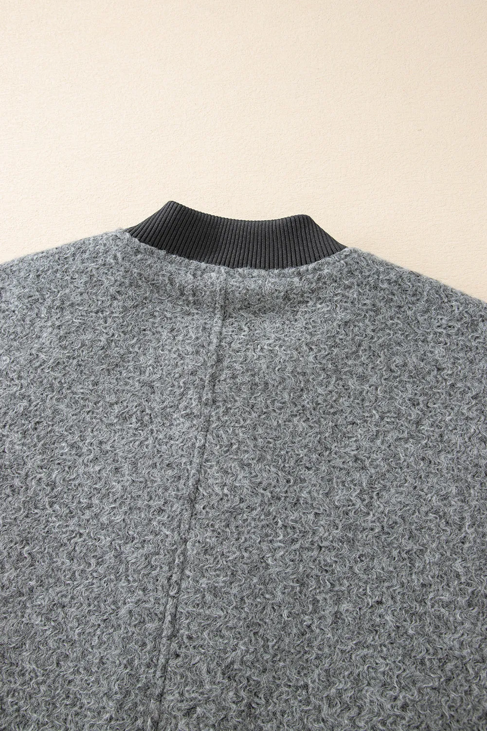 KaleaBoutique Fuzzy Zip Up Pocketed Sleeve Jacket
