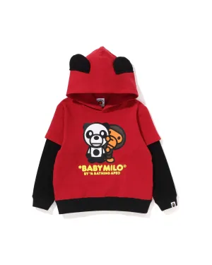 Kids Baby Milo Panda Layered Pullover Hoodie
