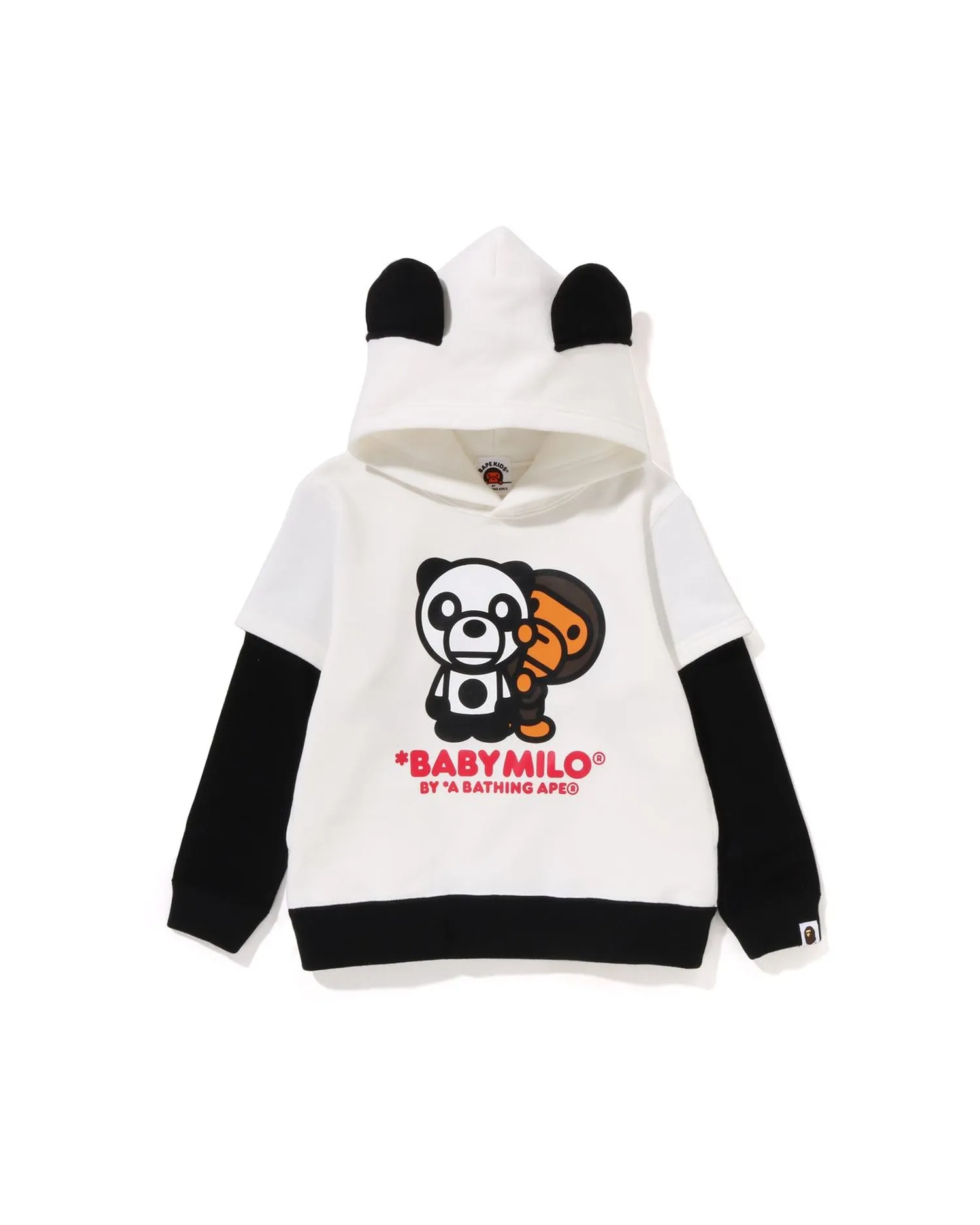 Kids Baby Milo Panda Layered Pullover Hoodie