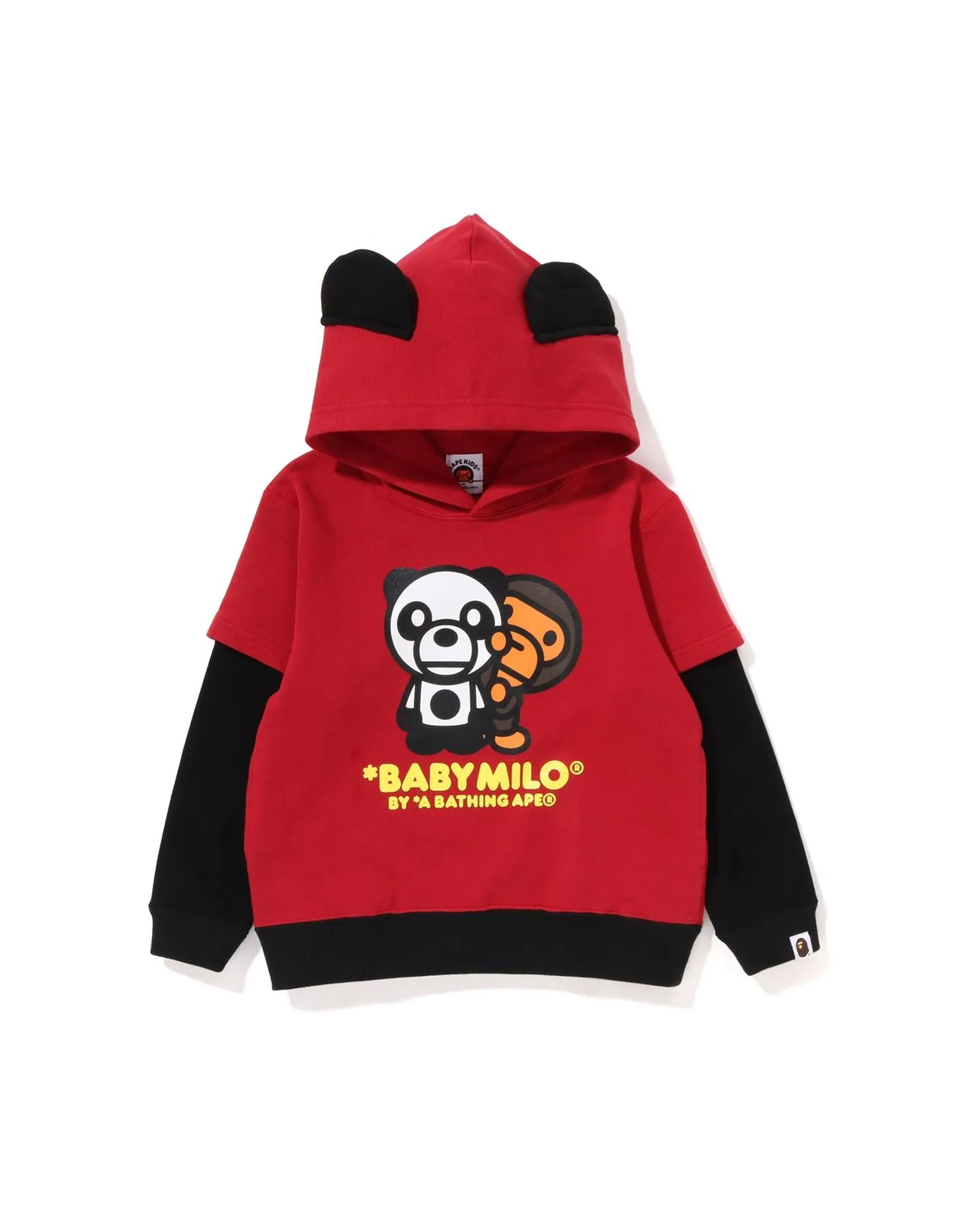 Kids Baby Milo Panda Layered Pullover Hoodie