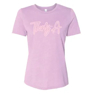Ladies Lilac & Pink Thirty-A Tee