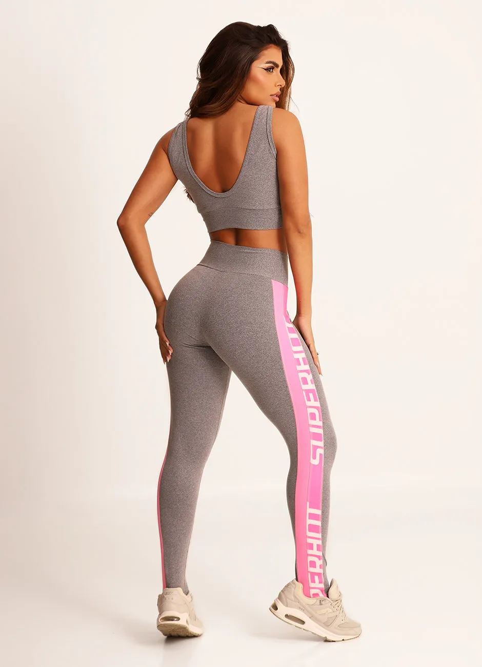 Legging Cós Médio Superhot Comfy Cinza CAL5509 UV50 