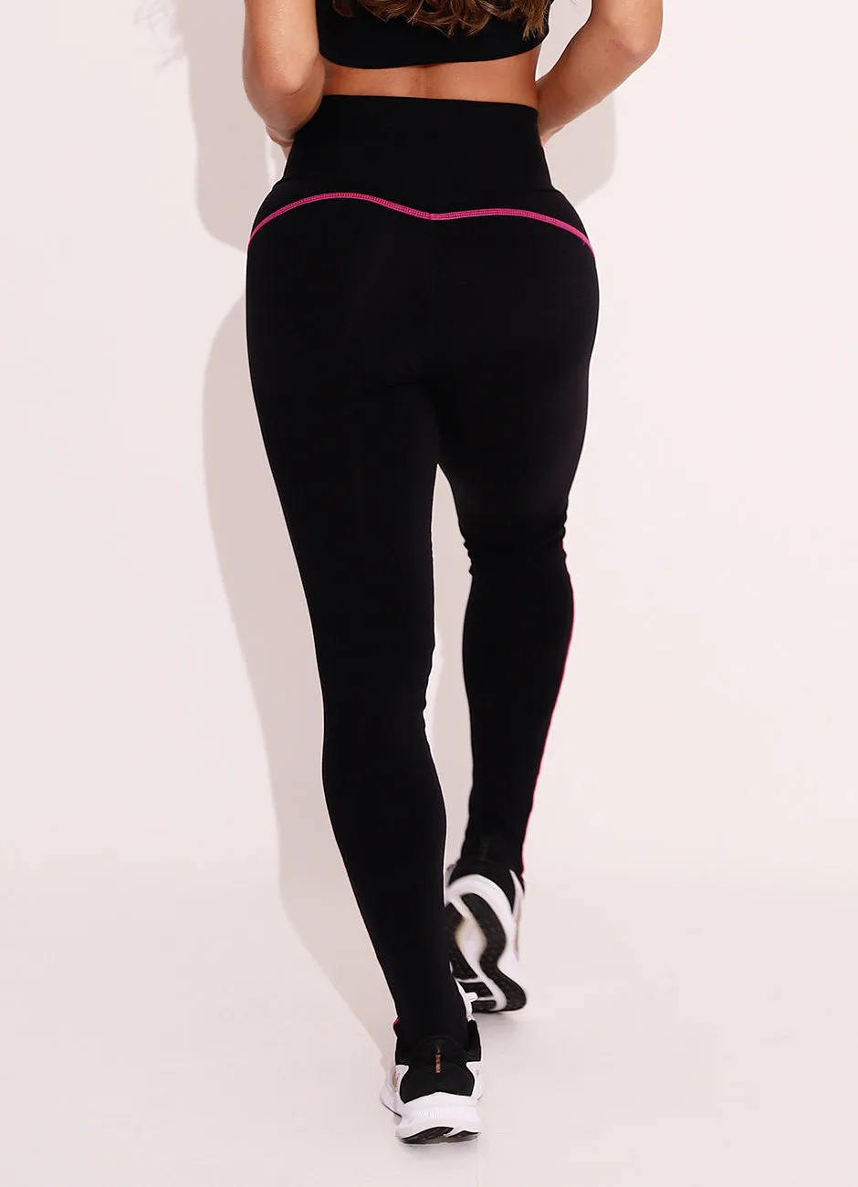 Legging Cós Médio Superhot Comfy Preto CAL5432 Proteção UV50 