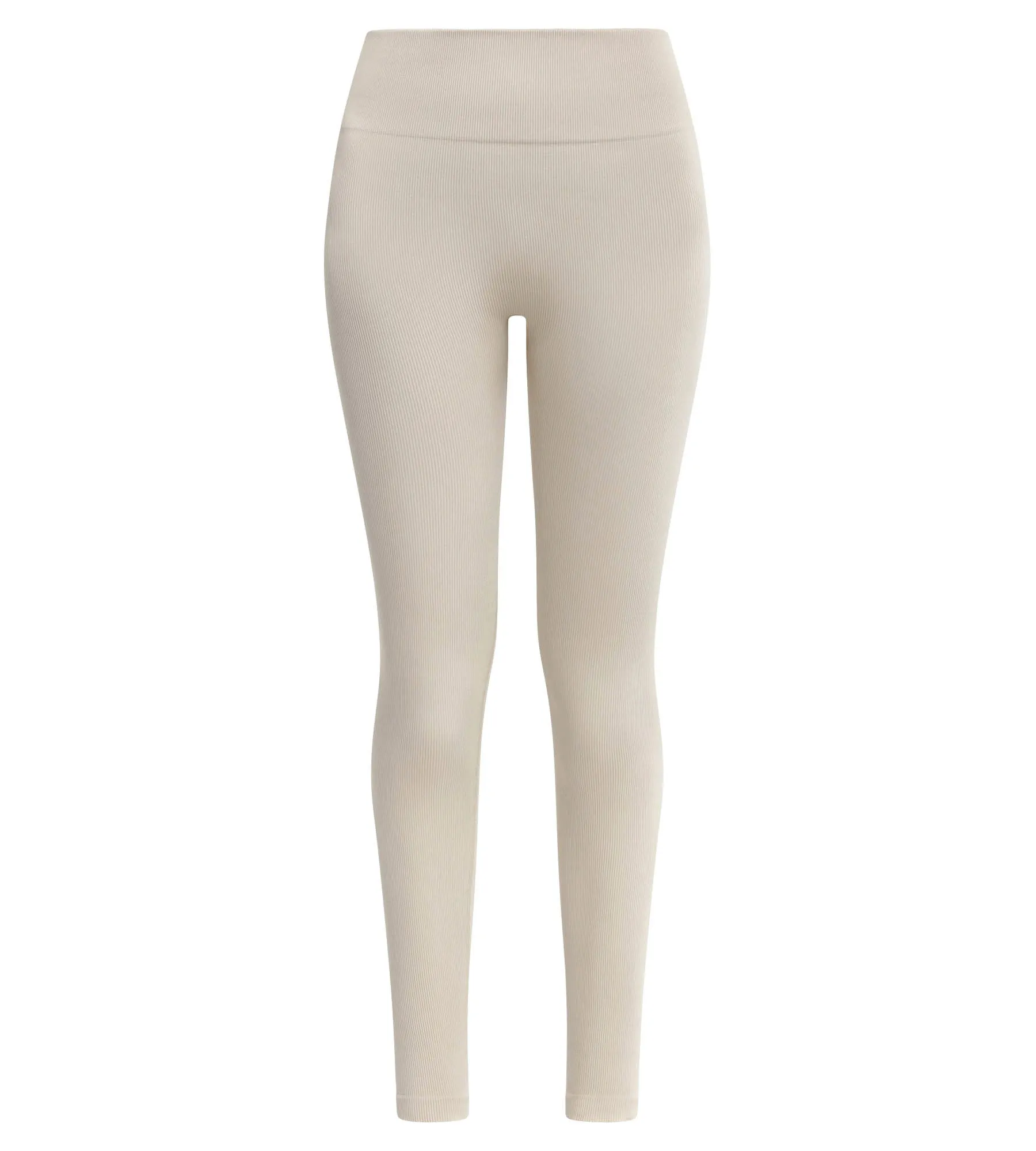 Legging femme Beige en maille côtelée Dim Comfywear