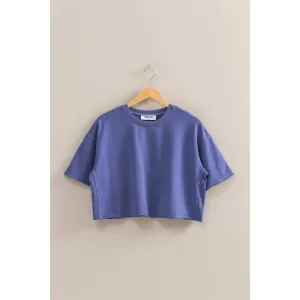 Libby tee in Dusty Indigo