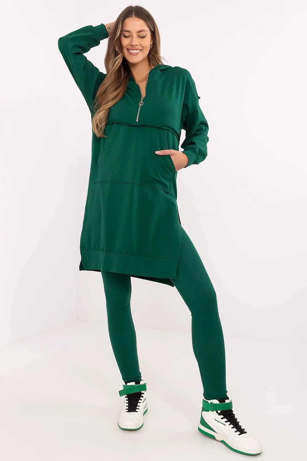 Long hoodie and leggings casual set