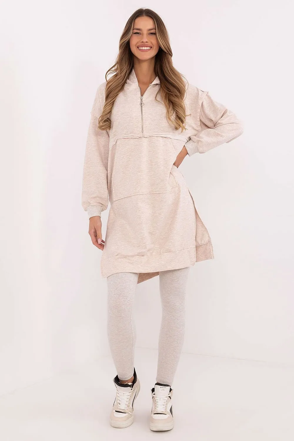 Long hoodie and leggings casual set