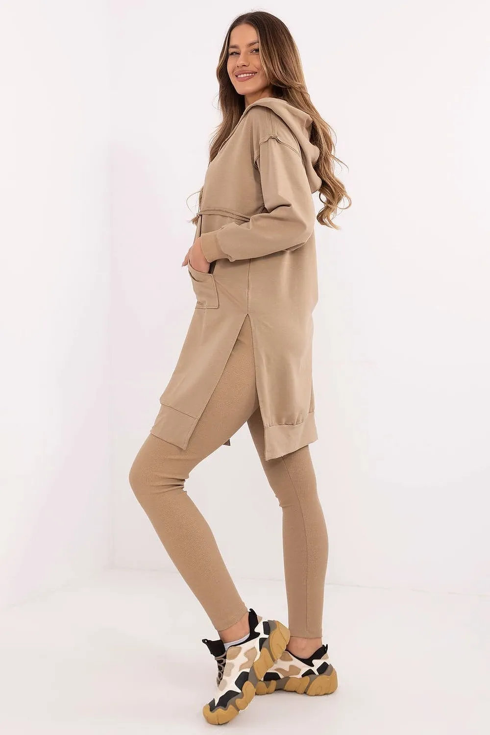 Long hoodie and leggings casual set