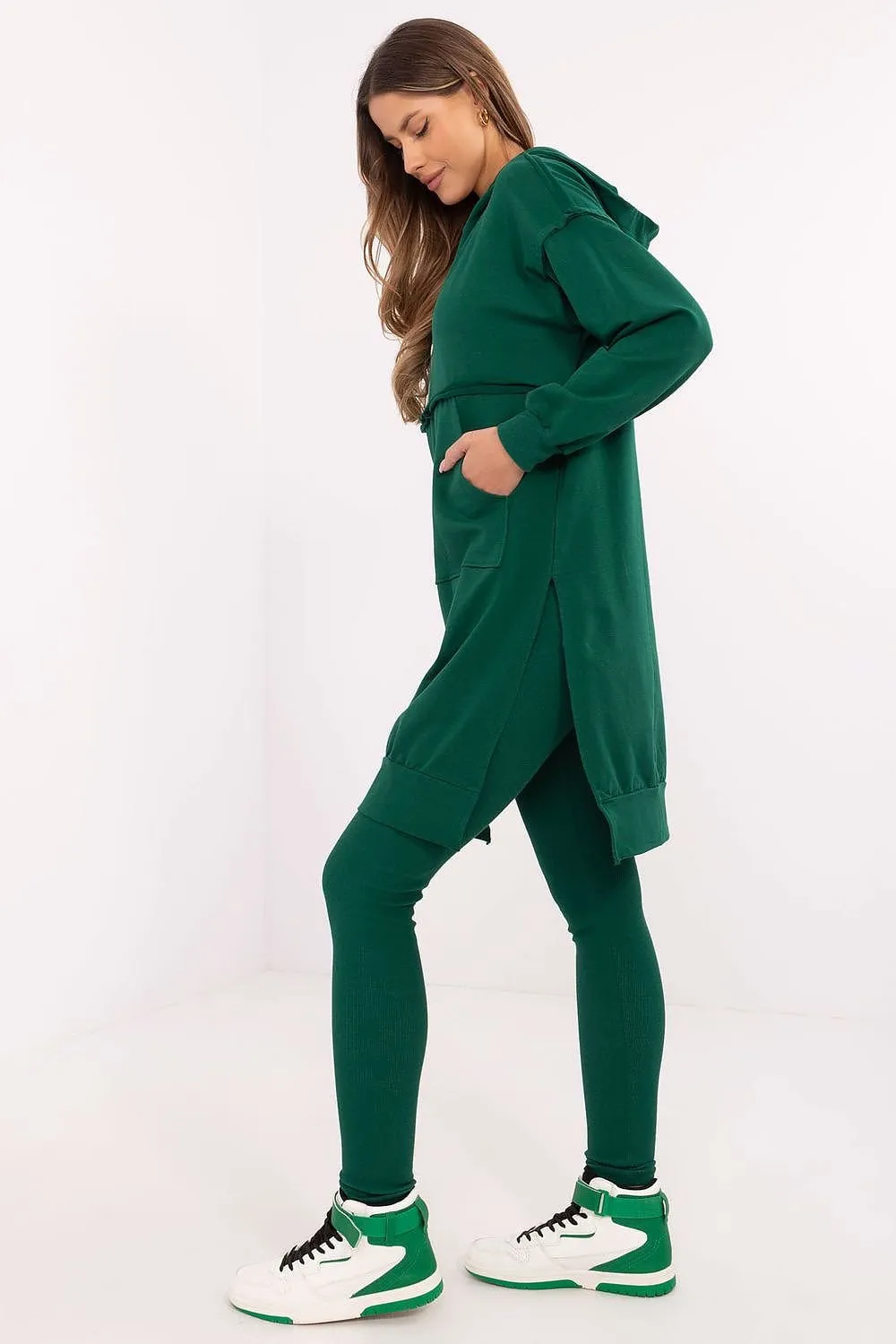 Long hoodie and leggings casual set