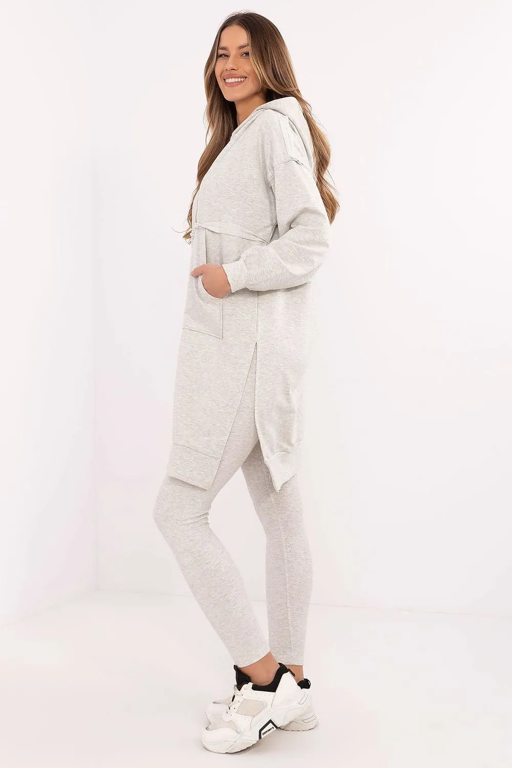 Long hoodie and leggings casual set