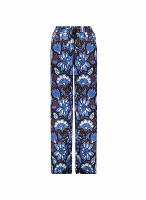 Mandy LENZING™ ECOVERO™ Recycled Trousers | Blue Floral Saraca