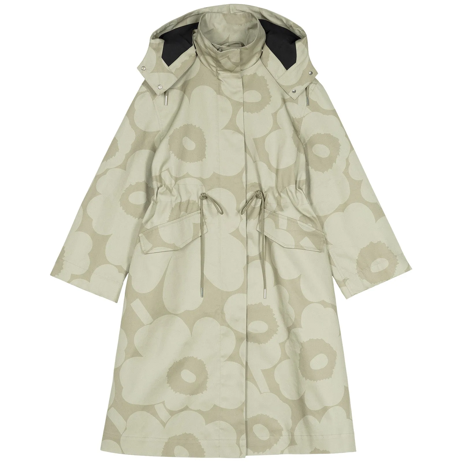 Marimekko Kerta Unikko Coat Off-White & Tan