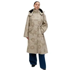 Marimekko Kerta Unikko Coat Off-White & Tan