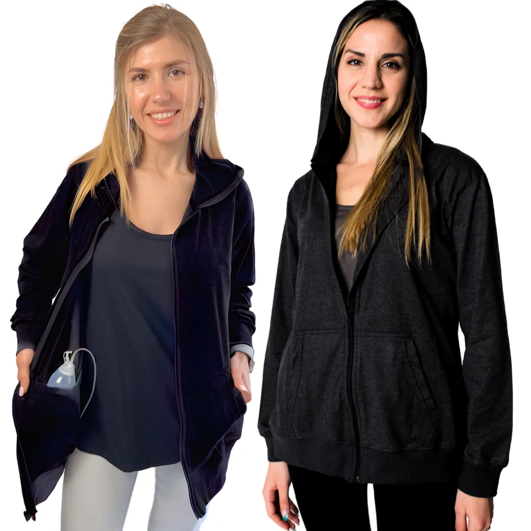 Mastectomy Recovery Hooded Sweatshirt - Full Sleeve