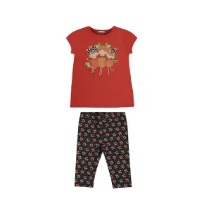 MAYORAL - Cherry Top & Legging Set - Red