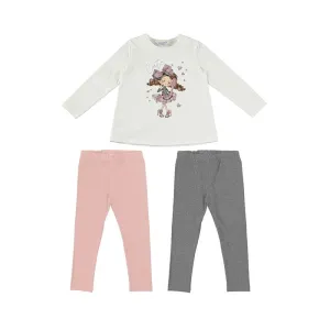 MAYORAL - Cute Girl Legging Set - Blush