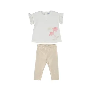 Mayoral Dressy Legging Set - Bone