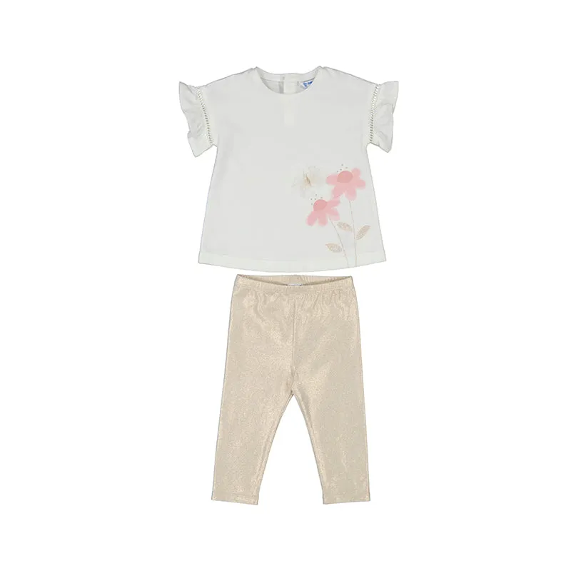 Mayoral Dressy Legging Set - Bone