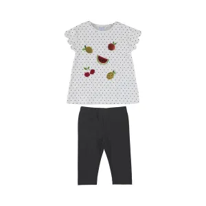 MAYORAL - Fruit Top & Legging Set - Black